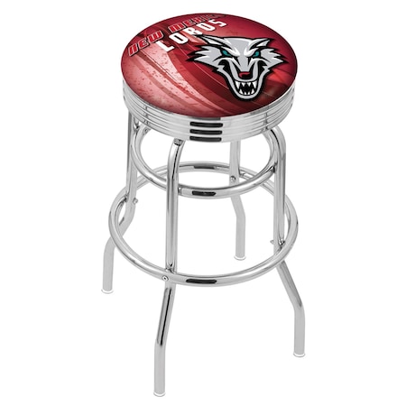 Holland Bar Stool Co 30" Chrome 2-Ring New Mexico Swivel Bar Stool, Accent Ring L7C3C30NewMex-D2